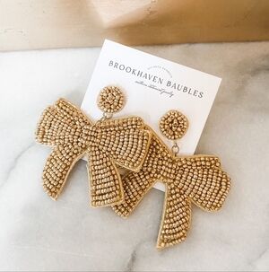 Gold Bow Earrings